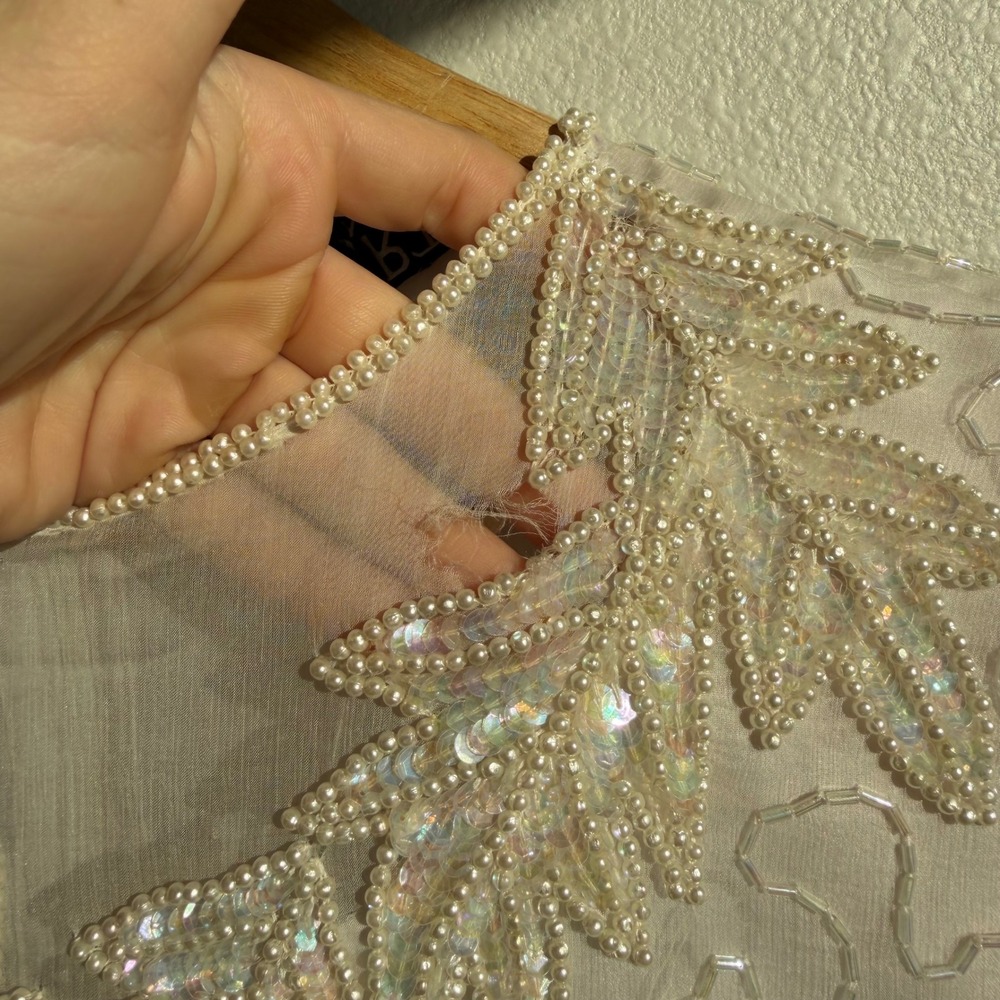Vintage James‎ River Traders 100% Silk Beaded Evening Top - Picture 3 of 8